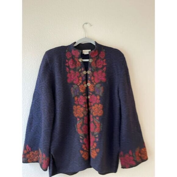 Cold water creek‎ hand loomed alpaca jacket - Picture 2 of 6